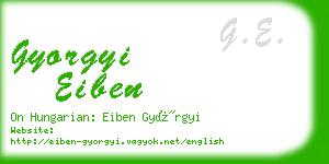 gyorgyi eiben business card